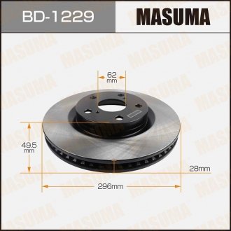 Диск тормозной (Кратно 2 шт) MASUMA BD1229