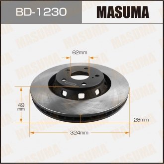 Диск тормозной (Кратно 2 шт) MASUMA BD1230