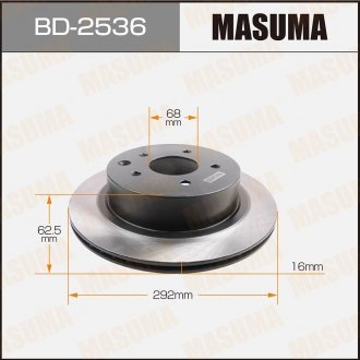 Диск тормозной задний Nissan Primera, X-Trail (02-07) (Кратно 2 шт) MASUMA BD2536