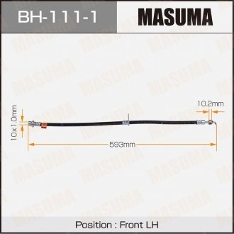 Шланг тормозной передн AVENSISTOYOTA COROLLA (_E15_) 1.4 VVT-i (07-12) MASUMA BH1111 (фото 1)