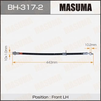 Фото автозапчасти тормозной шланг Corolla AE10#,CE10#,EE10# 91-95 MASUMA BH3172