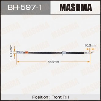 Шланг тормозной MASUMA BH5971