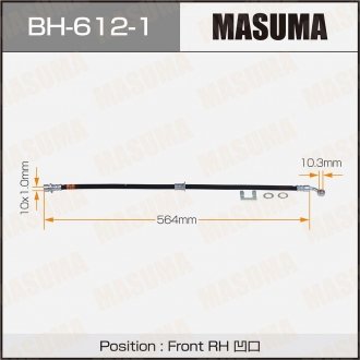 Тормозной шланг CR-V 02-06,CR-V I-CTDI 05-06 MASUMA BH6121 (фото 1)