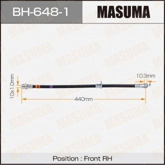 Шланг тормозной MASUMA BH6481