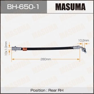 Тормозной шланг RAV-4 ACA2#,CLA2#,ZCA2# 00-05 MASUMA BH6501