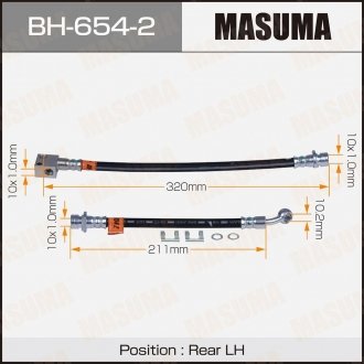 Шланг тормозной MASUMA BH6542