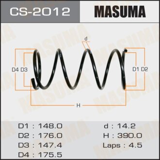 Фото автозапчасти пружина передняя Maxima CA33 MASUMA CS2012