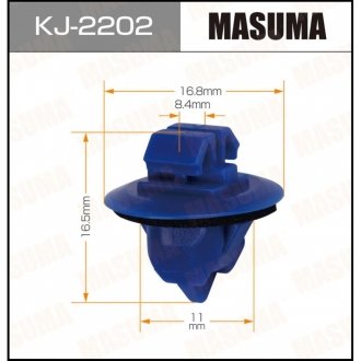 Клипса (кратно 10) MASUMA KJ2202 (фото 1)