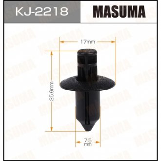 Клипса (кратно 50) салонная черная (KJ-2218) MASUMA KJ2218
