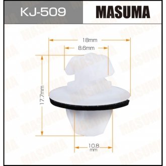 Клипса (кратно 50) (KJ-509) MASUMA KJ509 (фото 1)