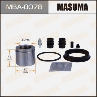 Ремкомплект суппорта с поршнем d-60 260964 передний MASUMA MBA0078