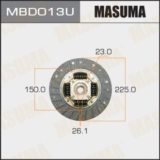 Фото автозапчасти диск сцепления L200, L300 2.3-2.5, Pajero 2.3TD, 2.5TD, 2.6, Space Gear 2.4i, 2.5TD MASUMA MBD013U