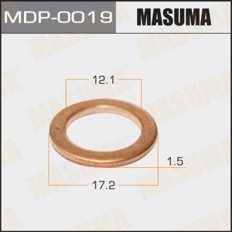 Шайбы для форсунок Медь 12,1х17,2х1,5 MASUMA MDP0019 (фото 1)