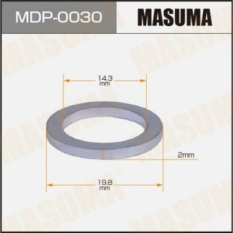 Кольцо уплотнительное сливной пробки MASUMA MDP0030 (фото 1)