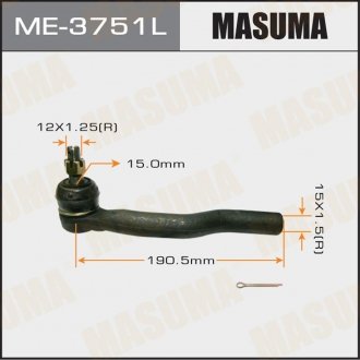 Наконечник рулевой тяги левый Camry ACV3#,MCV30 01-03 лев MASUMA ME3751L (фото 1)