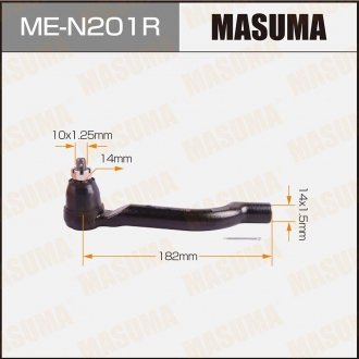 Наконечник рулевой MASUMA MEN201R