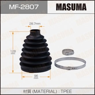 Пыльник ШРУСа наружный(пластик)+спецхомут Nissan Murano (04-08) MASUMA MF2807 (фото 1)