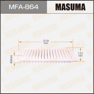Фильтр воздушный MITSUBISHI CARISMA (DA_) 1.9 DI-D (00-06) MASUMA MFA864 (фото 1)