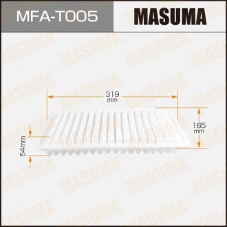 Фильтр воздушный TOYOTA/ COROLLA/ CDE120 01-07 MASUMA MFAT005 (фото 1)