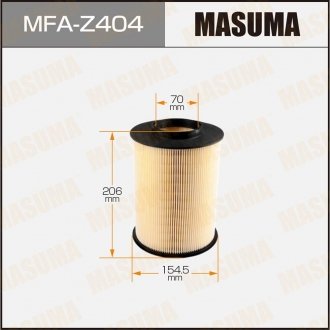 Фильтр воздушный MAZDA/ MAZDA3 08- (1/18) MASUMA MFAZ404