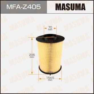 Фильтр воздушный Mazda-3 BL 08-,Mazda-5 CW 10- MASUMA MFAZ405