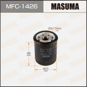 Фильтр масляный Mitsubishi ASX (10-), Colt (02-12), Grandis (03-10), Lancer (00- MASUMA MFC1426 (фото 1)