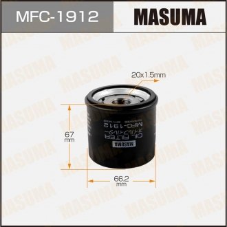 Фильтр масляный Mazda CX-30 (19), CX-5 (11), CX-9 (17-), 3, 6 (12-)/ Subaru Fore MASUMA MFC1912
