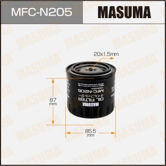 Масляный фильтр C0056 LHD NISSAN/ PATHFINDER, NAVARA 05- MASUMA MFCN205