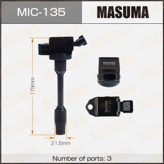 Фото автозапчастини котушка запалювання RAV4 COROLLA / M20AFKS, 2ZRFAE (MIC-135) MASUMA MIC135