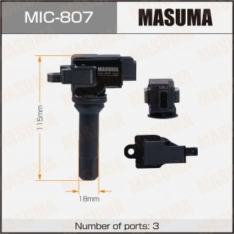 Фото автозапчастини котушка запалювання FORESTER IMPREZA / FB20A FB16 (MIC-807) MASUMA MIC807