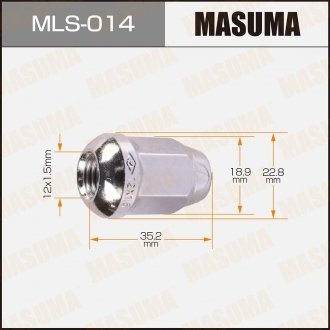Гайки 12x1.5 под ключ=19мм (упаковка 20 штук) MASUMA MLS014