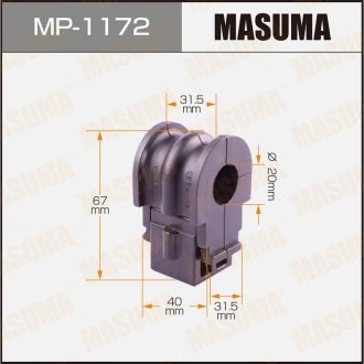 Втулка стабилизатора передн (Кратно 2) Nissan Micra, Tiida, Note 2005.12- MASUMA MP1172 (фото 1)