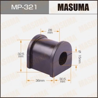 Втулка стабилизатора заднего Toyota Corolla (-00) (Кратно 2 шт) MASUMA MP321 (фото 1)