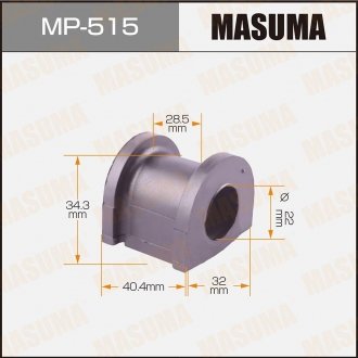 Втулка стабилизатора переднего Honda Civic (-00) (Кратно 2 шт) MASUMA MP515 (фото 1)