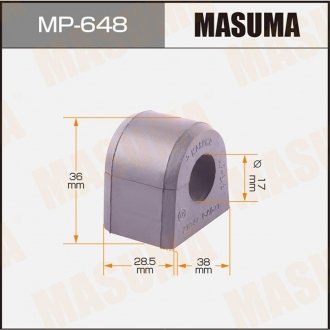 Втулка стабилизатора переднего Subaru Forester (-07) (Кратно 2 шт) MASUMA MP648 (фото 1)