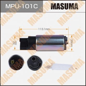 Фото автозапчастини бензонасос електричний Lexus/ Toyota (+ сіточка) СС (MPU-101C) MASUMA MPU101C