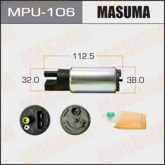 Бензонасос электрический (+сеточка) Mazda/ Mitsubishi/ Nissan/ Suzuki/ Toyota (M MASUMA MPU106 (фото 1)