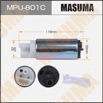 Бензонасос электрический (+сеточка) Mazda/ Mitsubishi/ Nissan/ Subaru CC MASUMA MPU801C (фото 1)