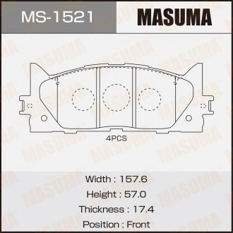 Фото автозапчасти колодка тормозная передняя Toyota Camry (06-) MASUMA MS1521