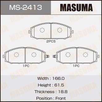 Колодки тормозные передн NISSAN PATROL) MASUMA MS2413