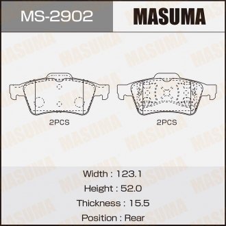 Колодка тормозная MASUMA MS2902 (фото 1)