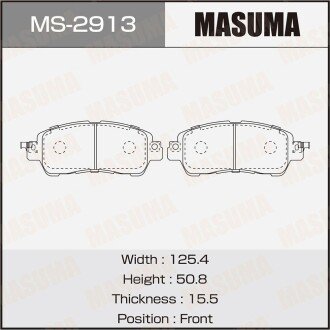 Фото автозапчастини гальмівні колодки передня MAZDA 2 (DL, DJ) (14-17) / NISSAN NOTE (20-) MASUMA MS2913