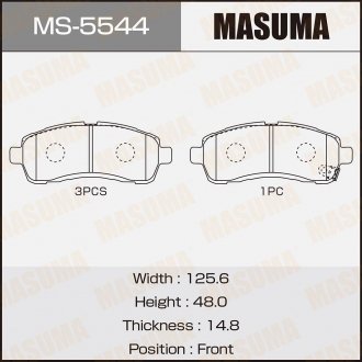 Фото автозапчасти колодка тормозная MASUMA MS5544