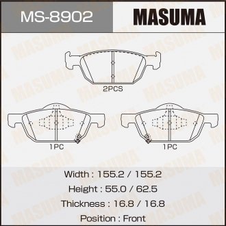 Колодка тормозная MASUMA MS8902