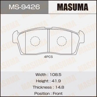 Колодка тормозная MASUMA MS9426 (фото 1)