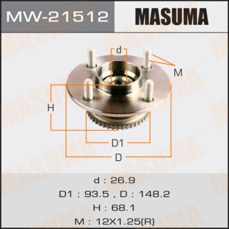 Фото автозапчастини ступиця задня Almera N16E 00-01 Sunny B15 98-04 задній маточина MASUMA MW21512