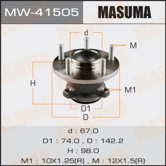 Ступица колеса задн MAZDA 3, AXELA / BK5P 08- MASUMA MW41505
