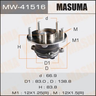 Ступица колеса MASUMA MW41516 (фото 1)