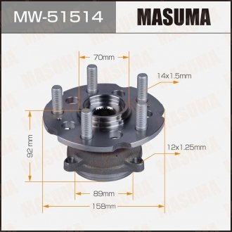 Фото автозапчастини ступица колеса задний PILOT12-(with ABS) MASUMA MW51514