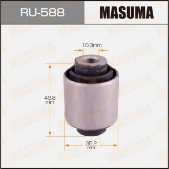 Сайлентблок заднего поперечного рычага Honda Civic (-01) MASUMA RU588 (фото 1)
